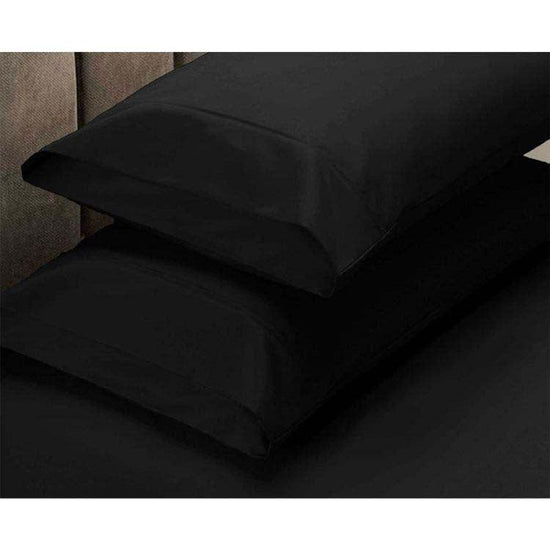 Apartmento 225TC Fitted Sheet Set King Black plus 2 Pillowcases