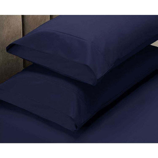 Apartmento 225TC Fitted Sheet Set King Navy plus 2 Pillowcases