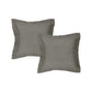 Algodon Pair of 300TC Cotton European Pillowcases Charcoal