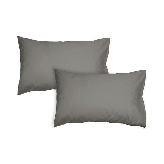 Algodon Pair of 300TC Cotton Standard Pillowcases Charcoal