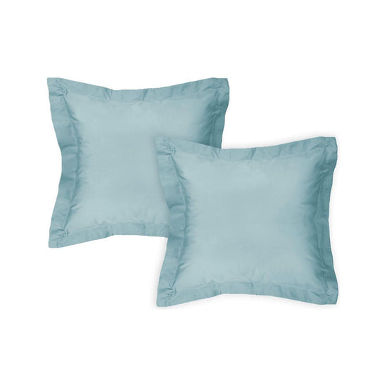 Algodon Pair of 300TC Cotton European Pillowcases Denim