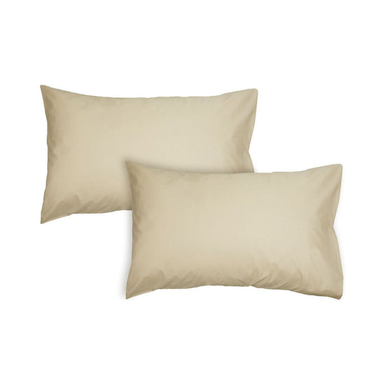 Algodon Pair of 300TC Cotton Standard Pillowcases Stone