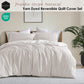 Ardor Frankie Natural Stripe Yarn Dyed Reversible Quilt Cover Set Queen