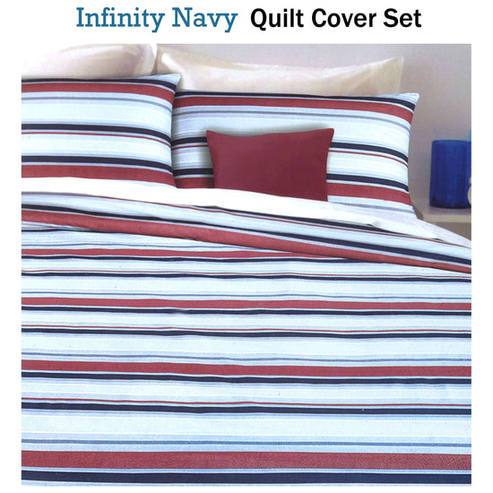 Apartmento Infinity Navy Quilt Cover Set King