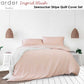 Ardor Ingrid Blush Seersucker Stripe Quilt Cover Set King