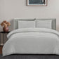 Ardor Rowe Grey Textured Seersucker Quilt Cover Set King