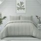 Ardor Sommer Coastal Grey Seersucker Stripe Quilt Cover Set King