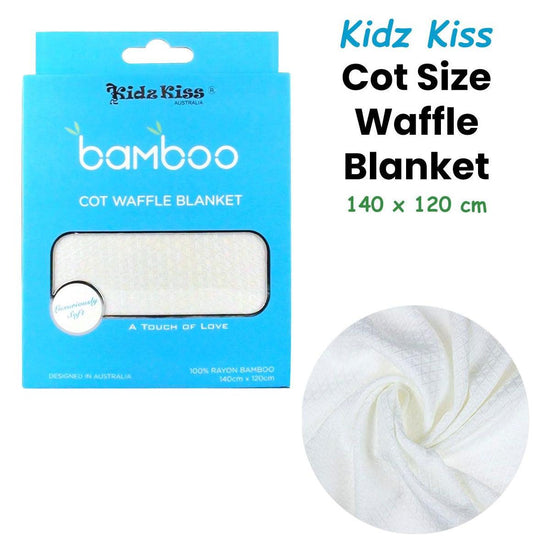 Rayon Bamboo Waffle Blanket Cot Size 140x120cm