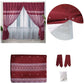Avon Home Casa Kayangan Burgundy Pinch Pleat Window Curtain with Attached Lace Curtain