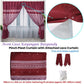 Avon Home Casa Kayangan Burgundy Pinch Pleat Window Curtain with Attached Lace Curtain