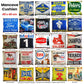 Australian Mancave Retro Cushion Champion Spark Plugs 40 x 40 cm