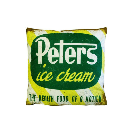 Australian Mancave Retro Cushion Peters Ice Cream 40 x 40 cm