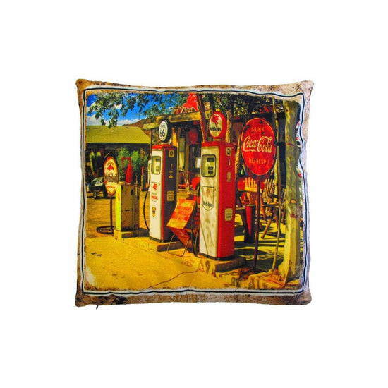 Australian Mancave Retro Cushion Petrol Station 40 x 40 cm