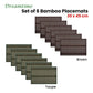 Set of 6 Dreamtime Bamboo Table Placemats 30 x 45cm Taupe