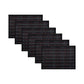 Set of 6 Multi Stitch Bamboo Table Placemats 30 x 45cm Black
