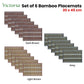 Set of 6 Victoria Bamboo Table Placemats 30 x 45cm Grey/Silver