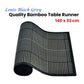 Louis Bamboo Table Runner Black Grey 140 x 33cm