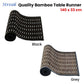 Streak Bamboo Table Runner 140 x 33cm Black Silver