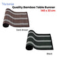 Victoria Bamboo Table Runner 140 x 33cm Black Silver
