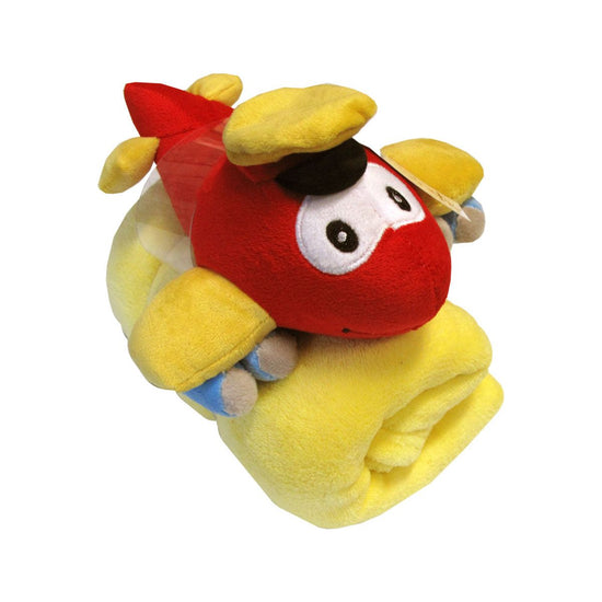 Baby Red Blanket with Toy Aeroplane