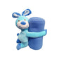 Baby Blue Blanket with Toy Bunny