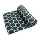Aerial Printed Fleece Throw Rug 130 x 150 cm Charcoal Honeycomb