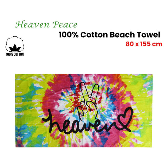 Heaven Peace 100% Cotton Beach Towel 80 x 155 cm