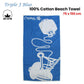 Triple J Blue 100% Cotton Beach Towel 75 x 150 cm