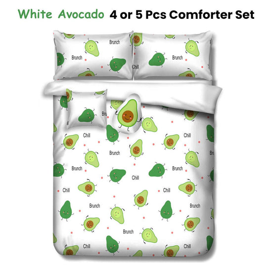 Ramesses White Avocado Kids Advventure 4 Pcs Comforter Set Single