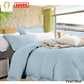 Ramesses Bamboo Cotton Quilt Cover Set Pearl Blue Queen