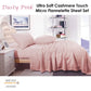 Shangri La Cashmere Touch Micro Flannelette Sheet Set Dusty Pink Single