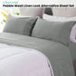 Ramesses Charcoal Pebble Wash Linen Look Alternative Sheet Set Double