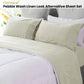 Ramesses Oatmeal Pebble Wash Linen Look Alternative Sheet Set Single