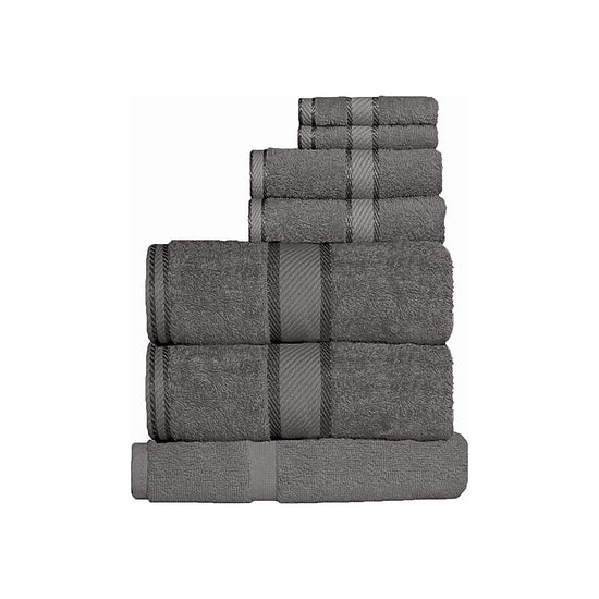 Kingtex 550gsm Cotton 7 Pce Towel Set Charcoal