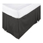 KINGDOM Box Pleated Valance Black - KING SINGLE