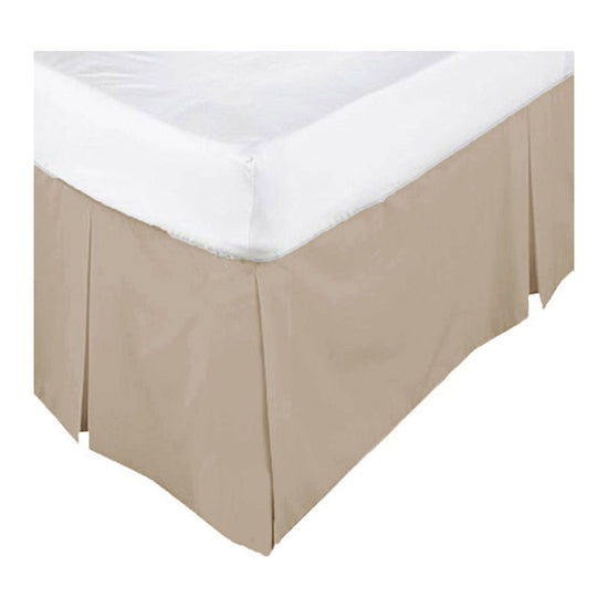 KINGDOM Box Pleated Valance Linen - DOUBLE