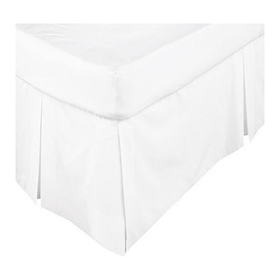 KINGDOM Box Pleated Valance White - KING