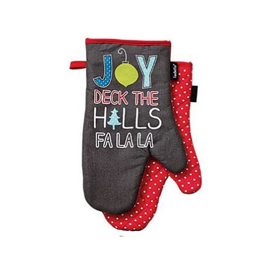 Ladelle Set of 2 - Be Merry Kitchen / BBQ Oven Mitt