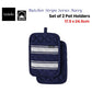 Ladelle Butcher Stripe Series Navy Set of 2 Pot Holders 17.5 x 24.5cm