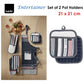Ladelle Entertainer Charcoal Set of 2 Pot Holders 21 x 21 cm