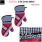 Ladelle Khloe Multi Set of 2 Oven Mitts 18 x 33 cm