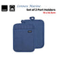 Ladelle Lennox Marine Set of 2 Pot Holders 19 x 24.5 cm