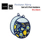 Ladelle Positano Navy Set of 2 Pot Holders 19 x 24 cm
