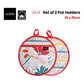 Ladelle Zest Set of 2 Pot Holders 21 x 21 cm