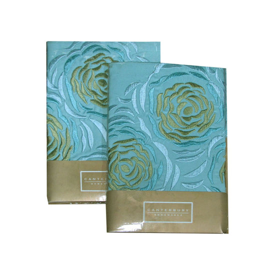 Canterbury Pair of Amarante Teal European Pillowcases 65 x 65 cm