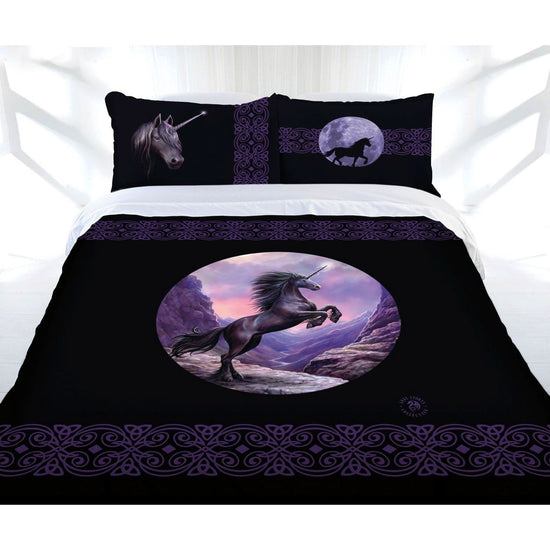 Anne Stokes Black Unicorn Quilt Cover Set Single