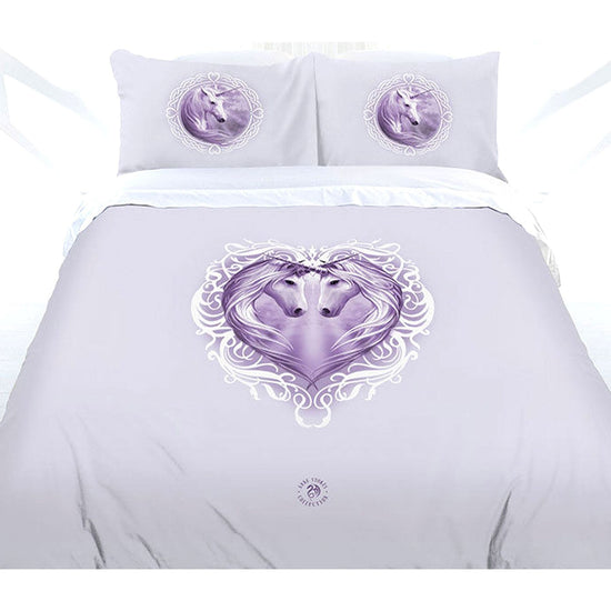 Anne Stokes White Unicorn Quilt Cover Set Queen