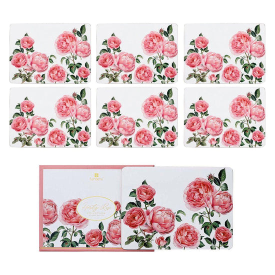 Ashdene Set of 6 Heritage Rose Table Placemats 29x21x0.4 cm
