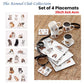 Set of 4 Kennel Club Table Placemats 29x21x0.4 cm