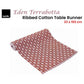 Ladelle Eden Terracotta Ribbed 100% Cotton Table Runner